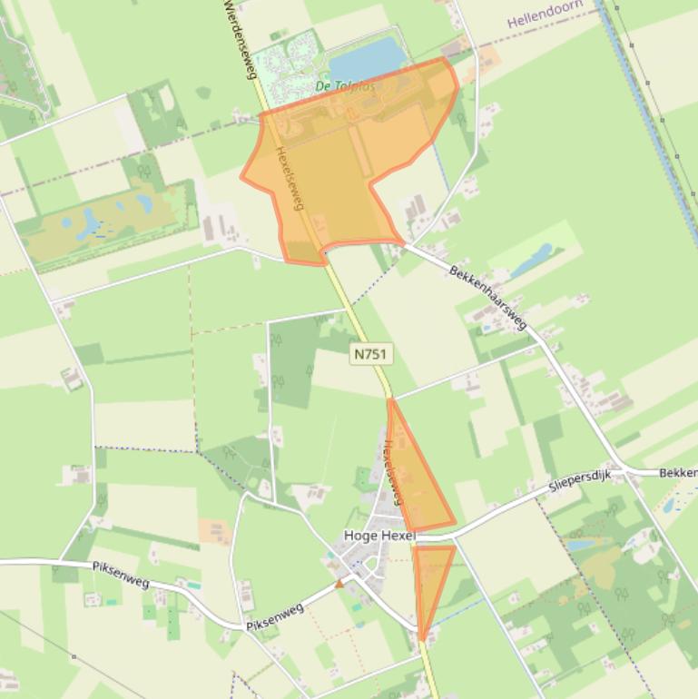 Kaart van postcodegebied 7645AM.