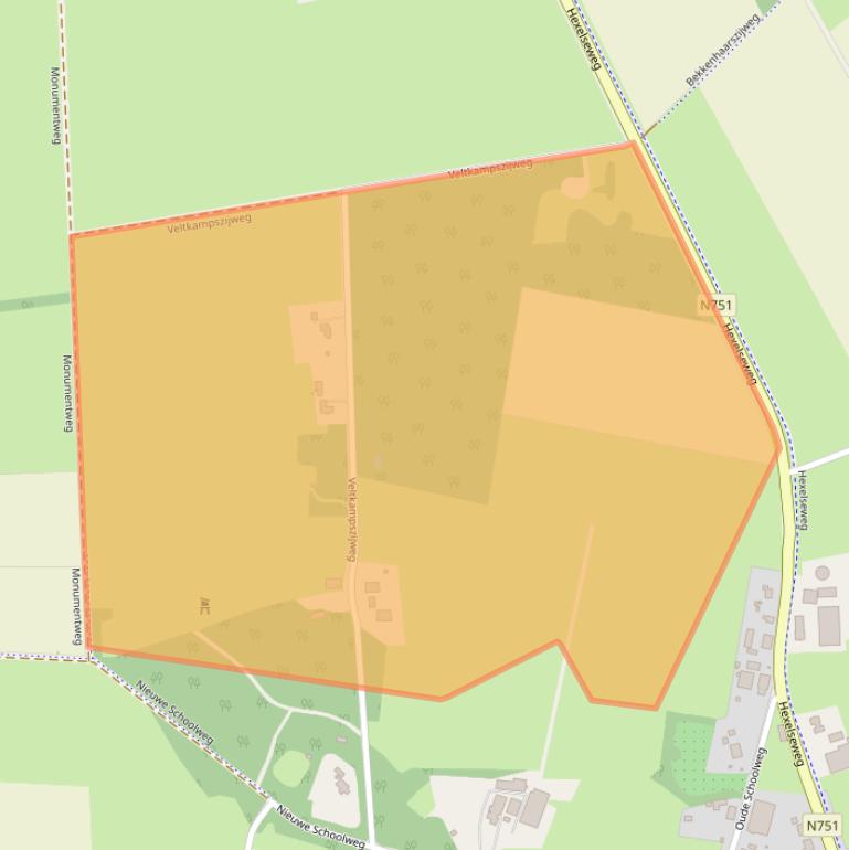 Kaart van postcodegebied 7645AR.