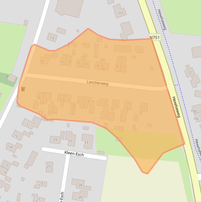 Kaart van postcodegebied 7645AT.