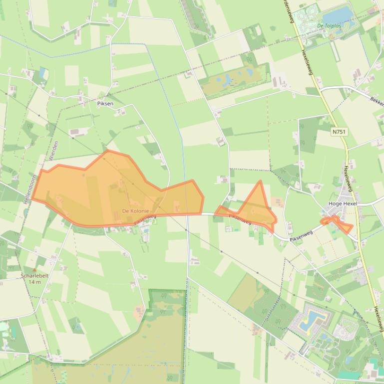 Kaart van postcodegebied 7645BD.