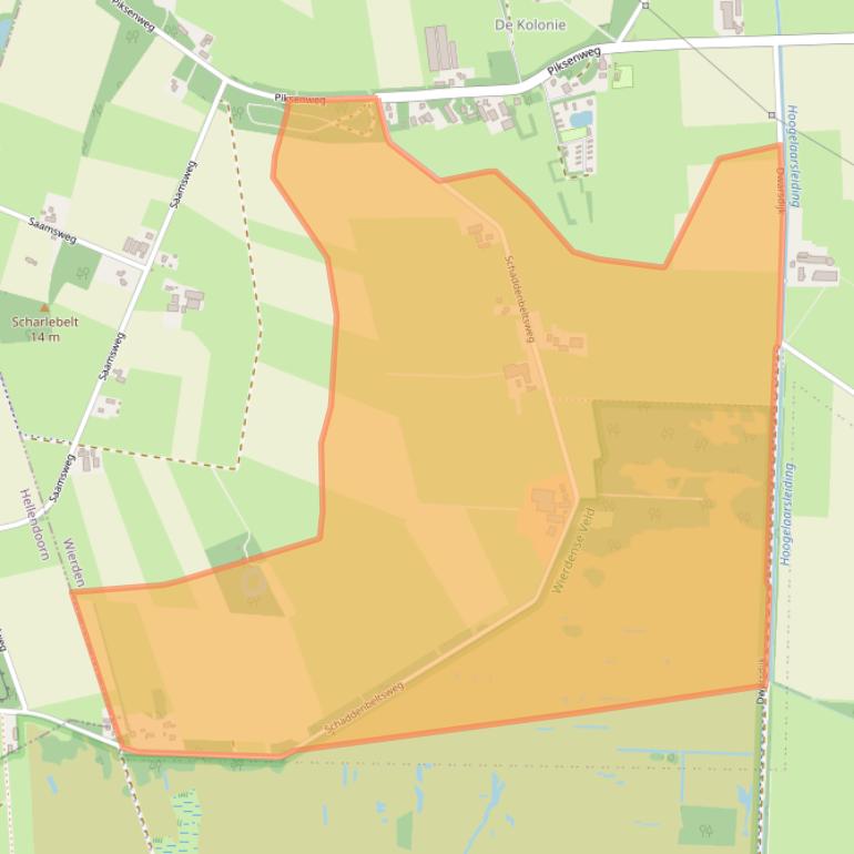 Kaart van postcodegebied 7645BG.