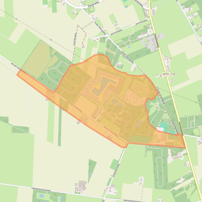 Kaart van postcodegebied 7645BJ.