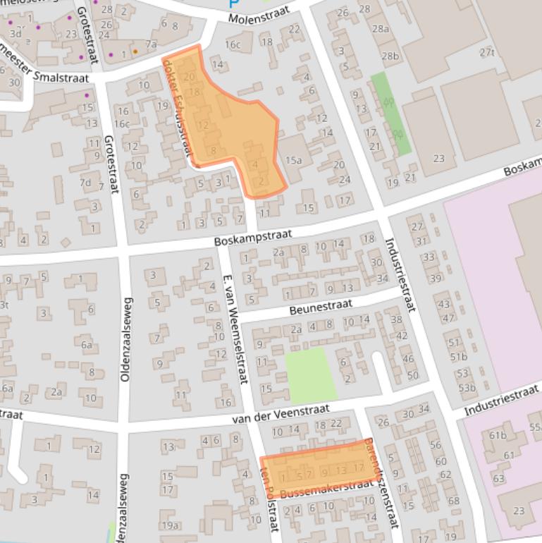 Kaart van postcodegebied 7651AD.