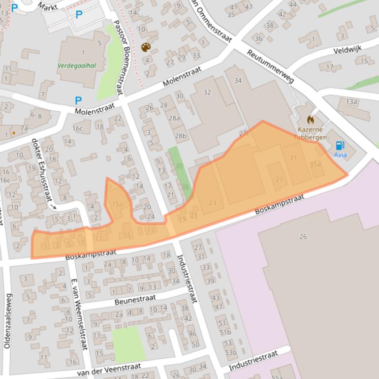 Kaart van postcodegebied 7651AL.