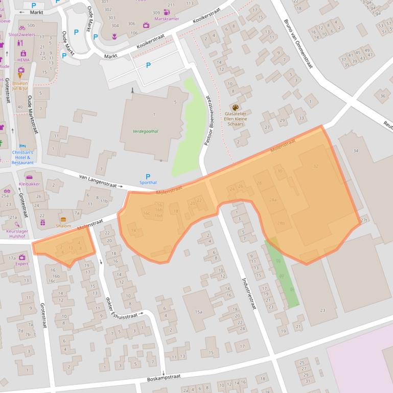 Kaart van postcodegebied 7651AW.