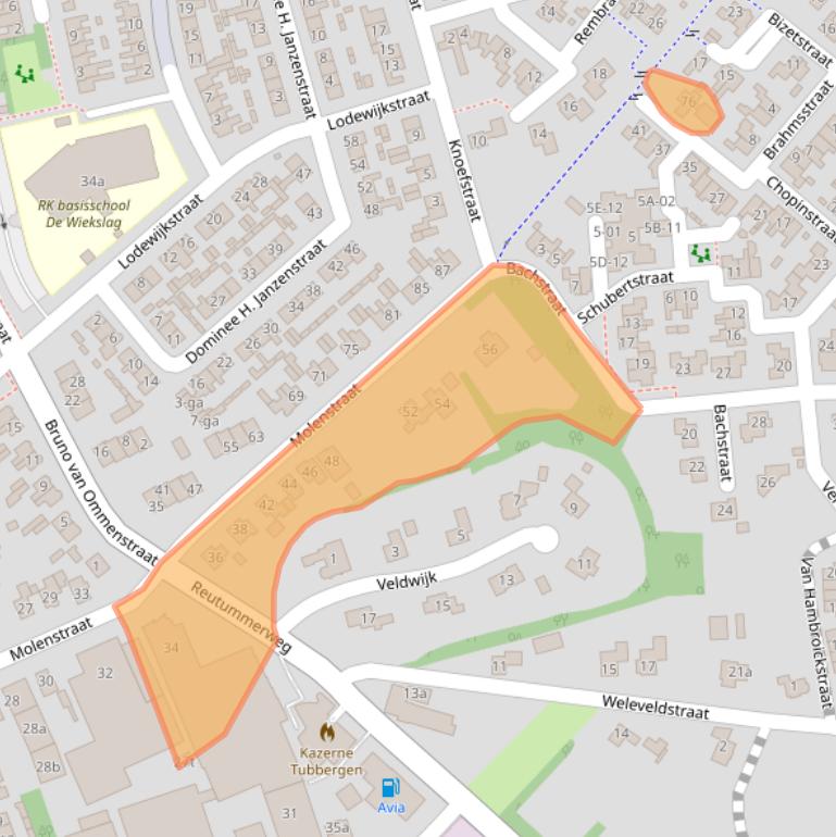 Kaart van postcodegebied 7651AX.