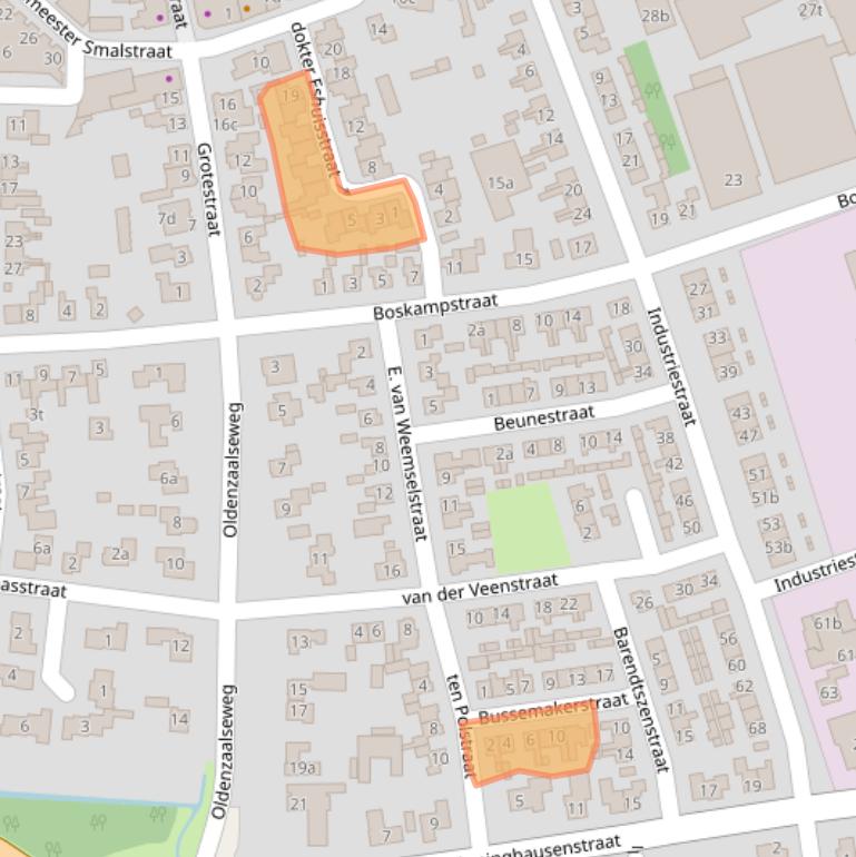 Kaart van postcodegebied 7651AZ.