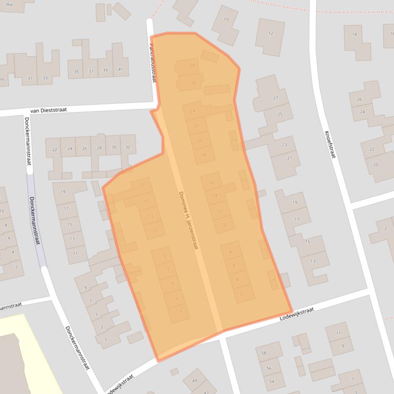 Kaart van postcodegebied 7651BD.