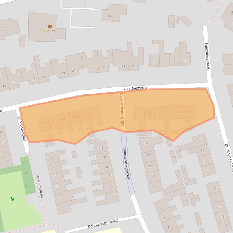 Kaart van postcodegebied 7651BJ.