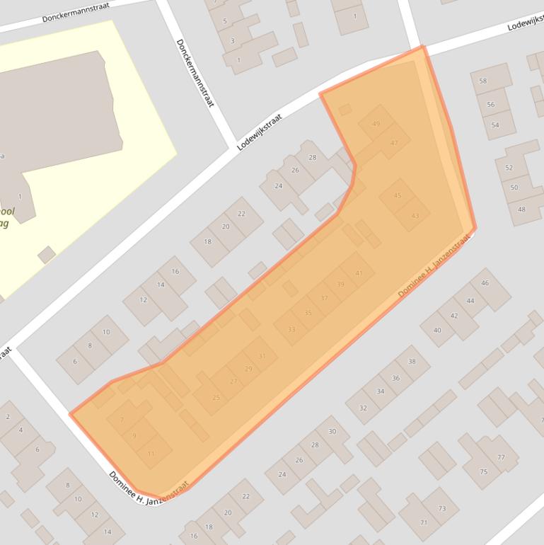 Kaart van postcodegebied 7651BL.