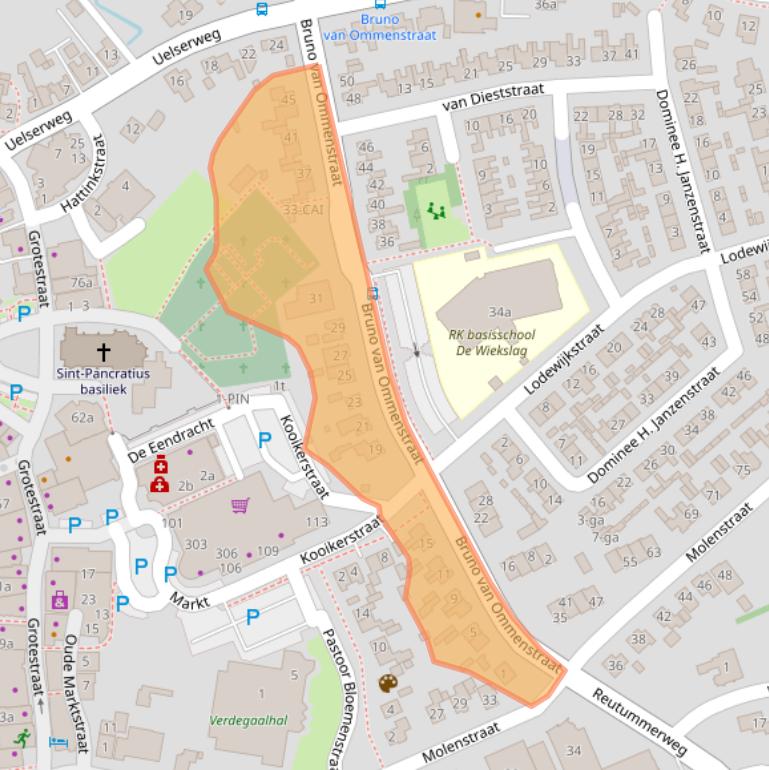 Kaart van postcodegebied 7651BP.