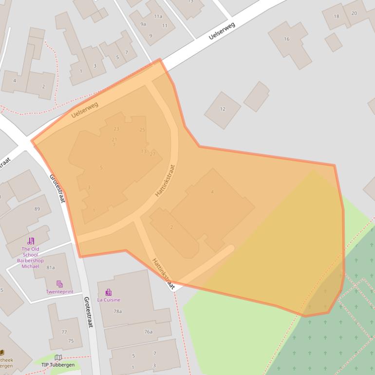 Kaart van postcodegebied 7651CL.