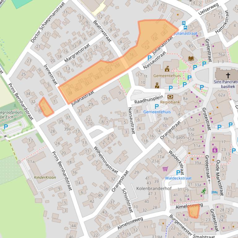 Kaart van postcodegebied 7651CT.