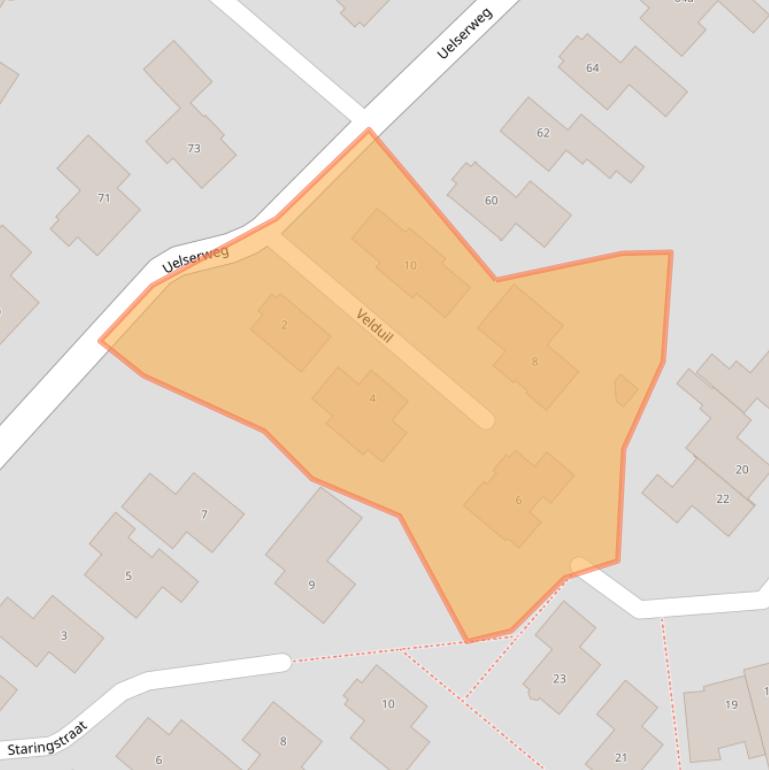 Kaart van postcodegebied 7651GM.