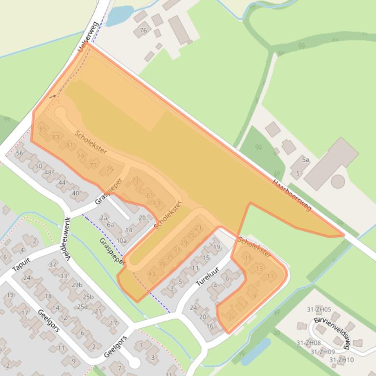 Kaart van postcodegebied 7651GS.