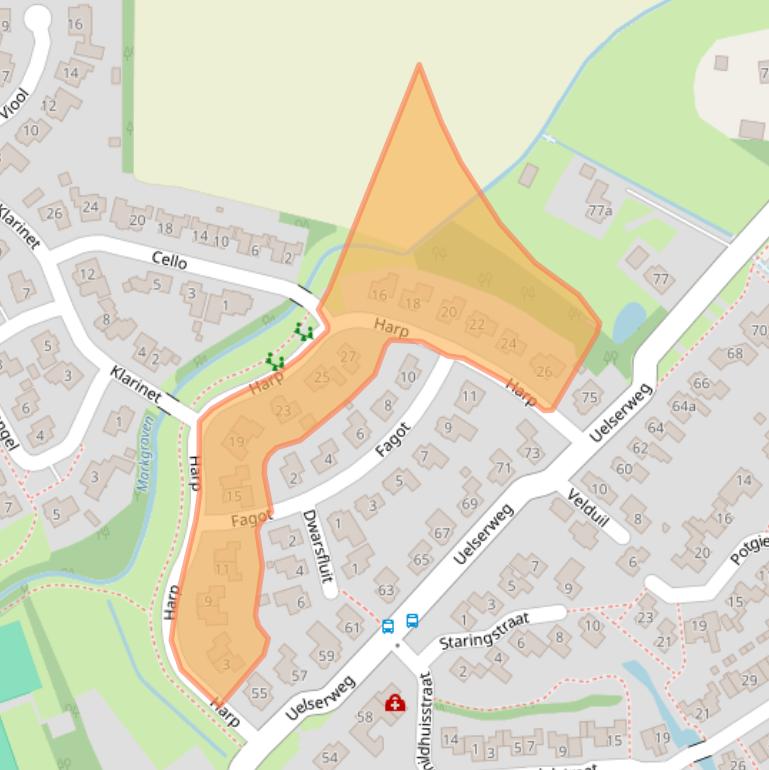 Kaart van postcodegebied 7651HA.