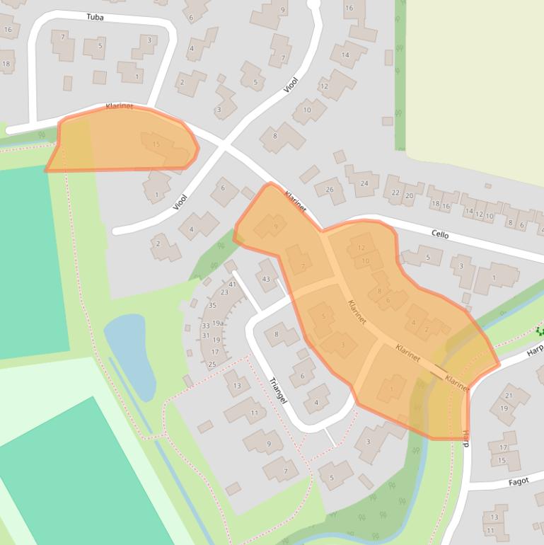 Kaart van postcodegebied 7651HE.