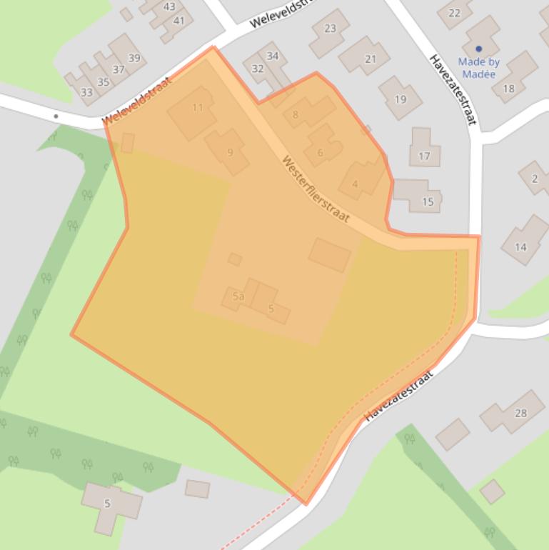 Kaart van postcodegebied 7651JC.