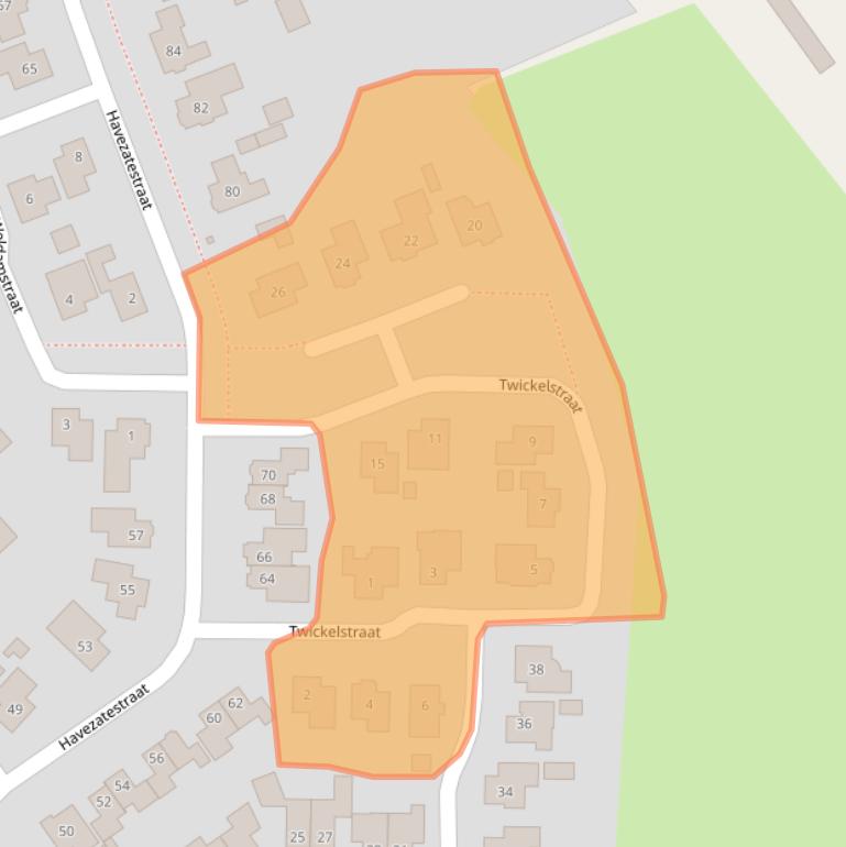 Kaart van postcodegebied 7651JH.