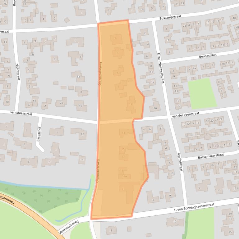 Kaart van postcodegebied 7651KA.