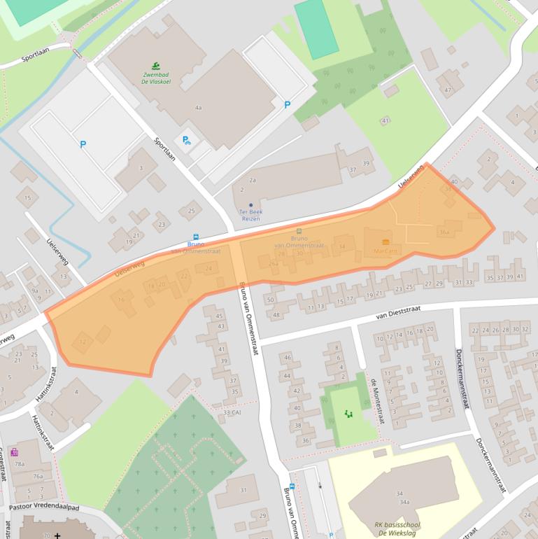 Kaart van postcodegebied 7651KW.