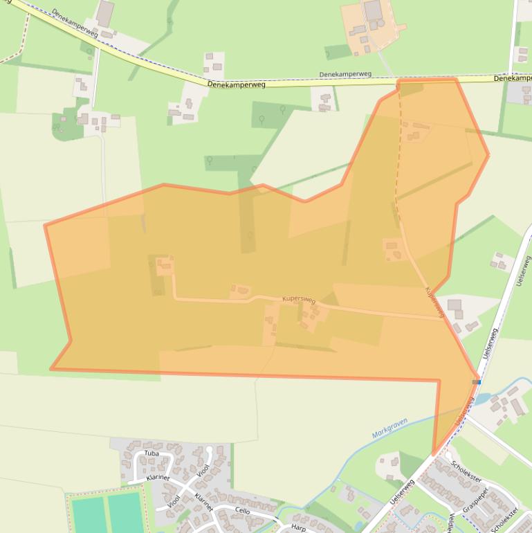 Kaart van postcodegebied 7651LA.