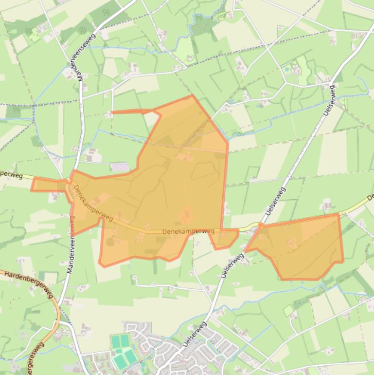 Kaart van postcodegebied 7651LC.