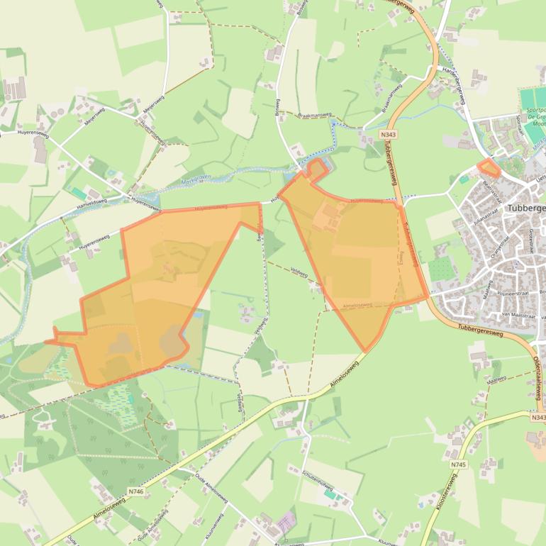 Kaart van postcodegebied 7651LR.