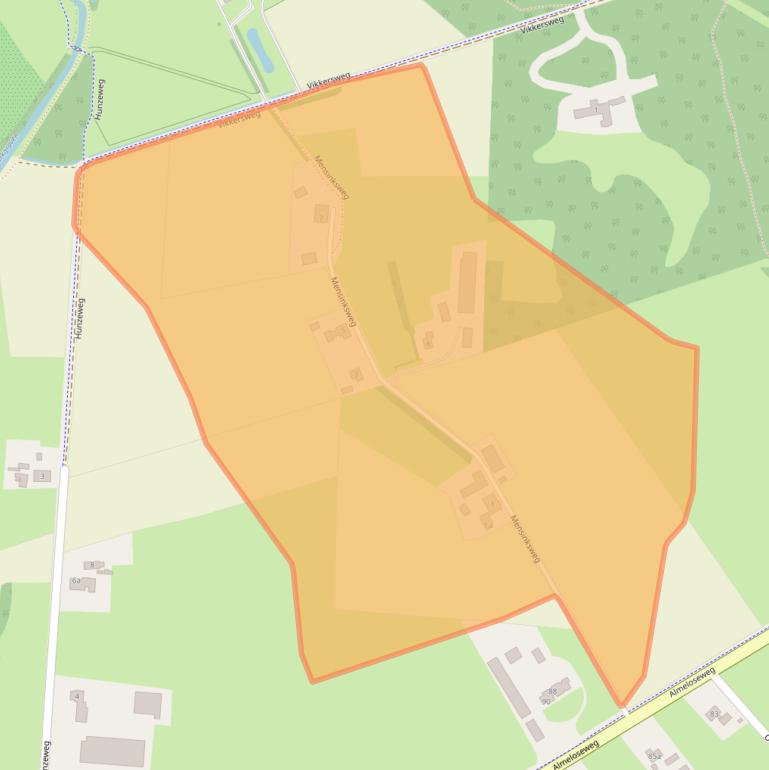 Kaart van postcodegebied 7651LW.