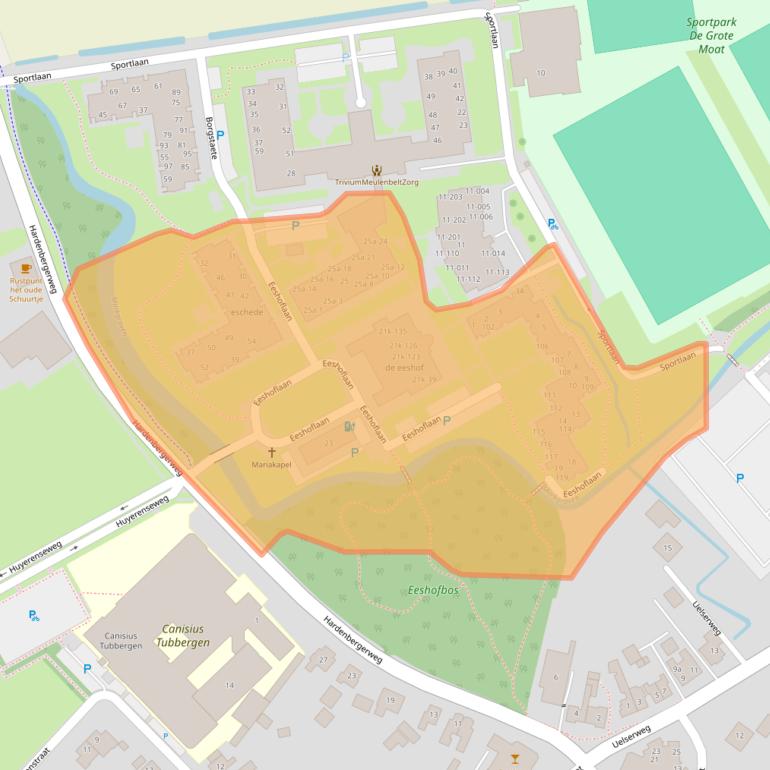 Kaart van postcodegebied 7651LZ.