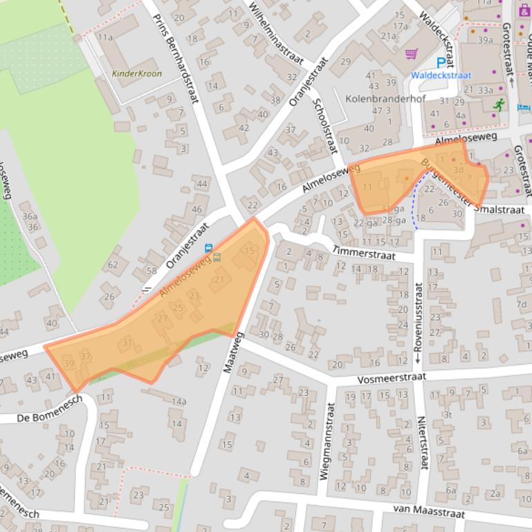 Kaart van postcodegebied 7651NC.