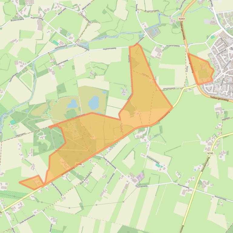 Kaart van postcodegebied 7651NH.