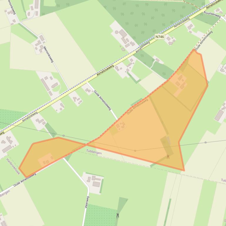 Kaart van postcodegebied 7651NJ.