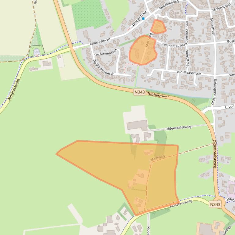 Kaart van postcodegebied 7651NR.