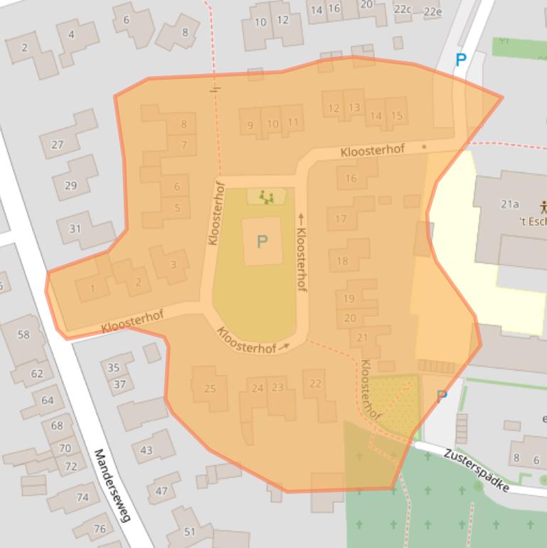 Kaart van postcodegebied 7661RG.