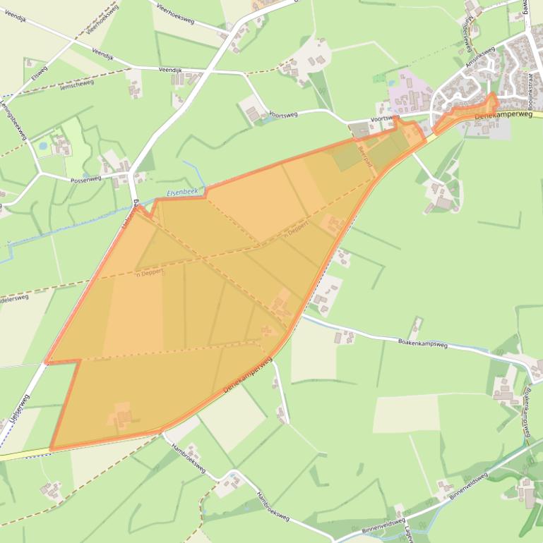 Kaart van postcodegebied 7661RJ.