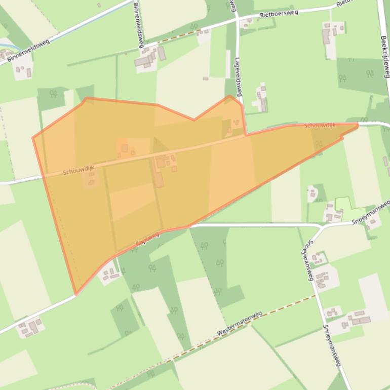 Kaart van postcodegebied 7661RT.