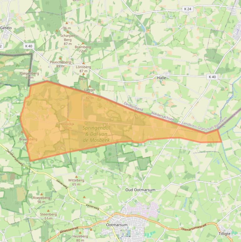 Kaart van postcodegebied 7662.