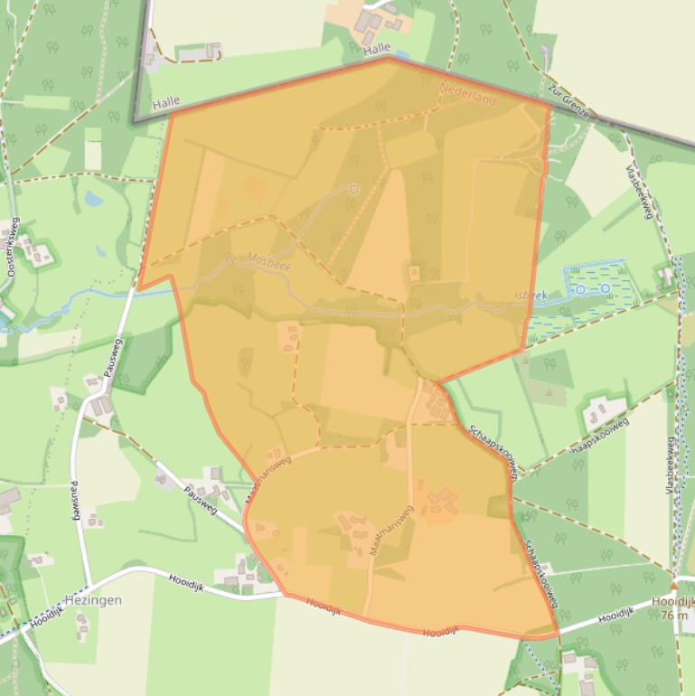 Kaart van postcodegebied 7662PR.