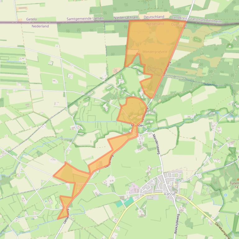 Kaart van postcodegebied 7663TD.