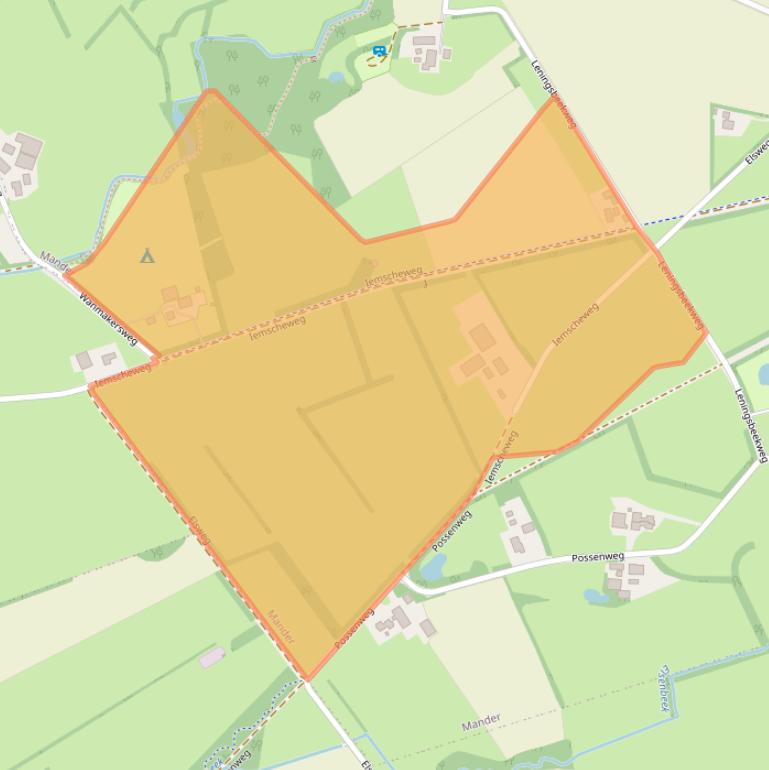 Kaart van postcodegebied 7663TP.