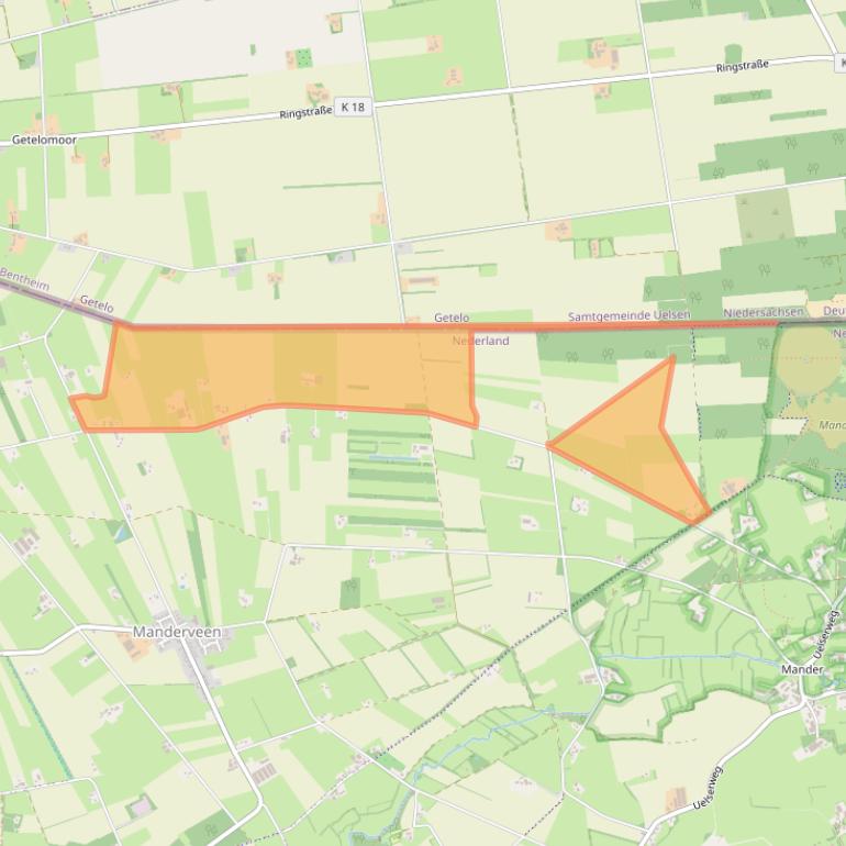 Kaart van postcodegebied 7664VD.