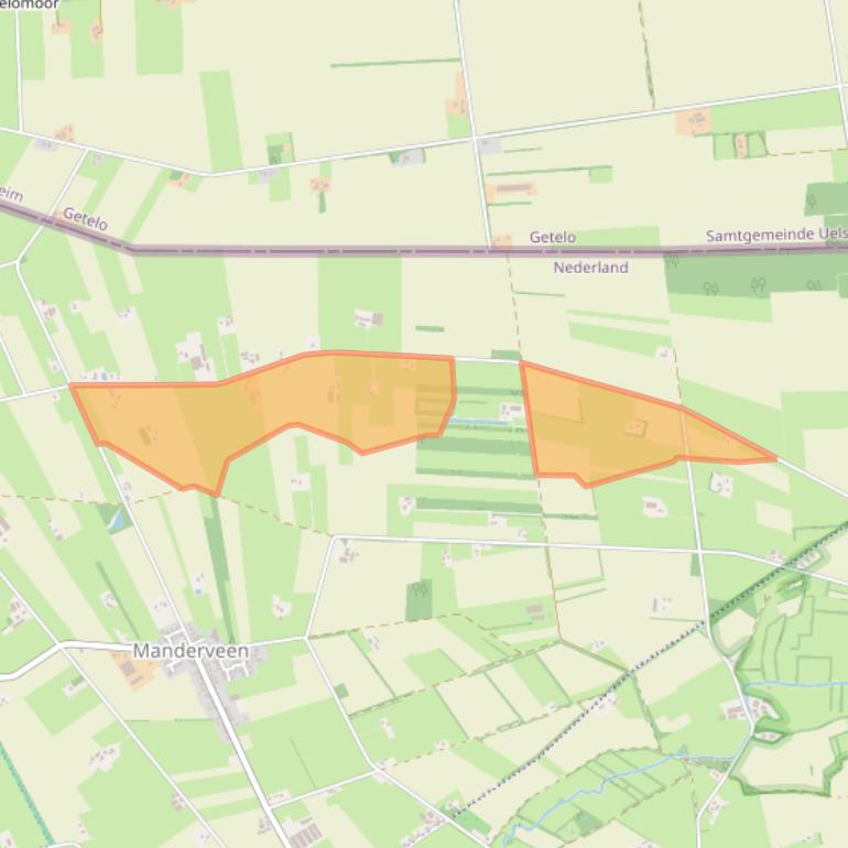 Kaart van postcodegebied 7664VE.