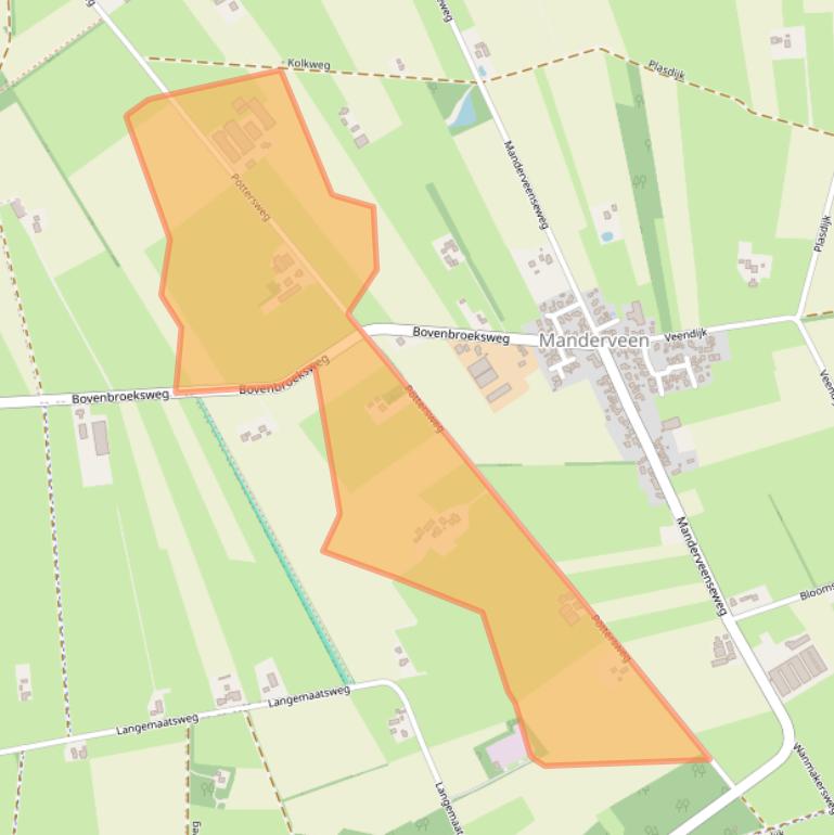 Kaart van postcodegebied 7664VK.