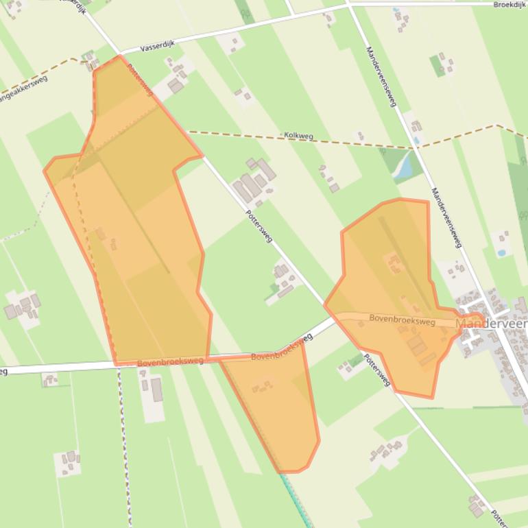 Kaart van postcodegebied 7664VL.