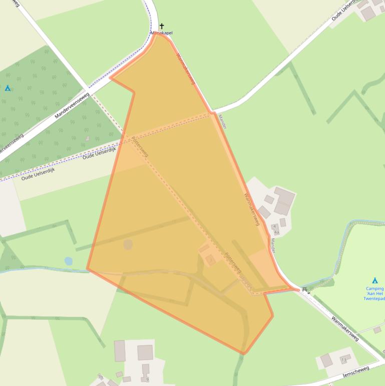 Kaart van postcodegebied 7664VR.