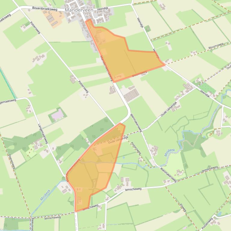 Kaart van postcodegebied 7664VV.