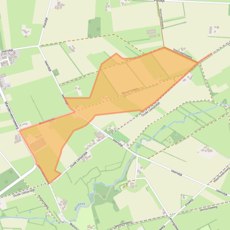 Kaart van postcodegebied 7664VZ.