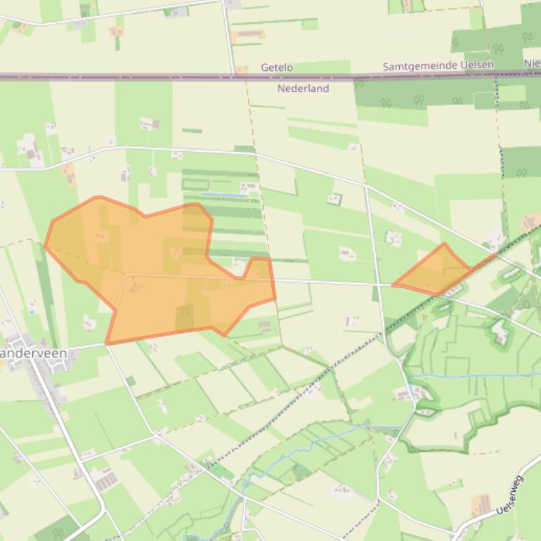 Kaart van postcodegebied 7664XB.