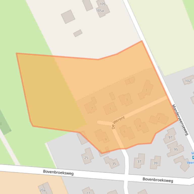 Kaart van postcodegebied 7664XG.